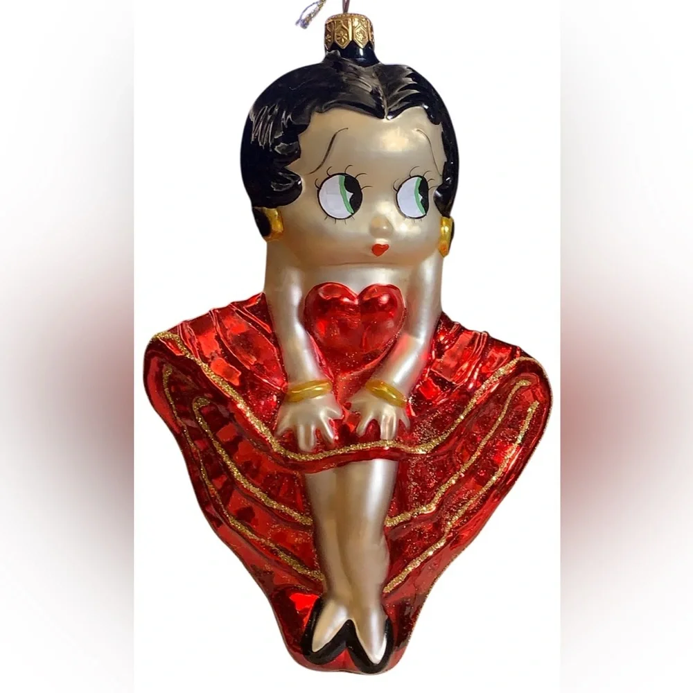 VTG Kurt Adler Betty Boop Mercury Glass Christmas Ornament. 7”‎ Tall